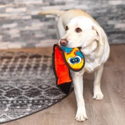 Outward Hound Invincibles Snakes Red/Orange Squeaky Stuffing-Free Plush Dog Toy -Pet Care Sales 85906 PT4. AC SS1800 V1631609775