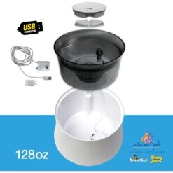 Pioneer Pet Vortex Elevated Drinking Dog Fountain, Gray, Medium -Pet Care Sales 873118 PT4. AC SS1800 V1686338418