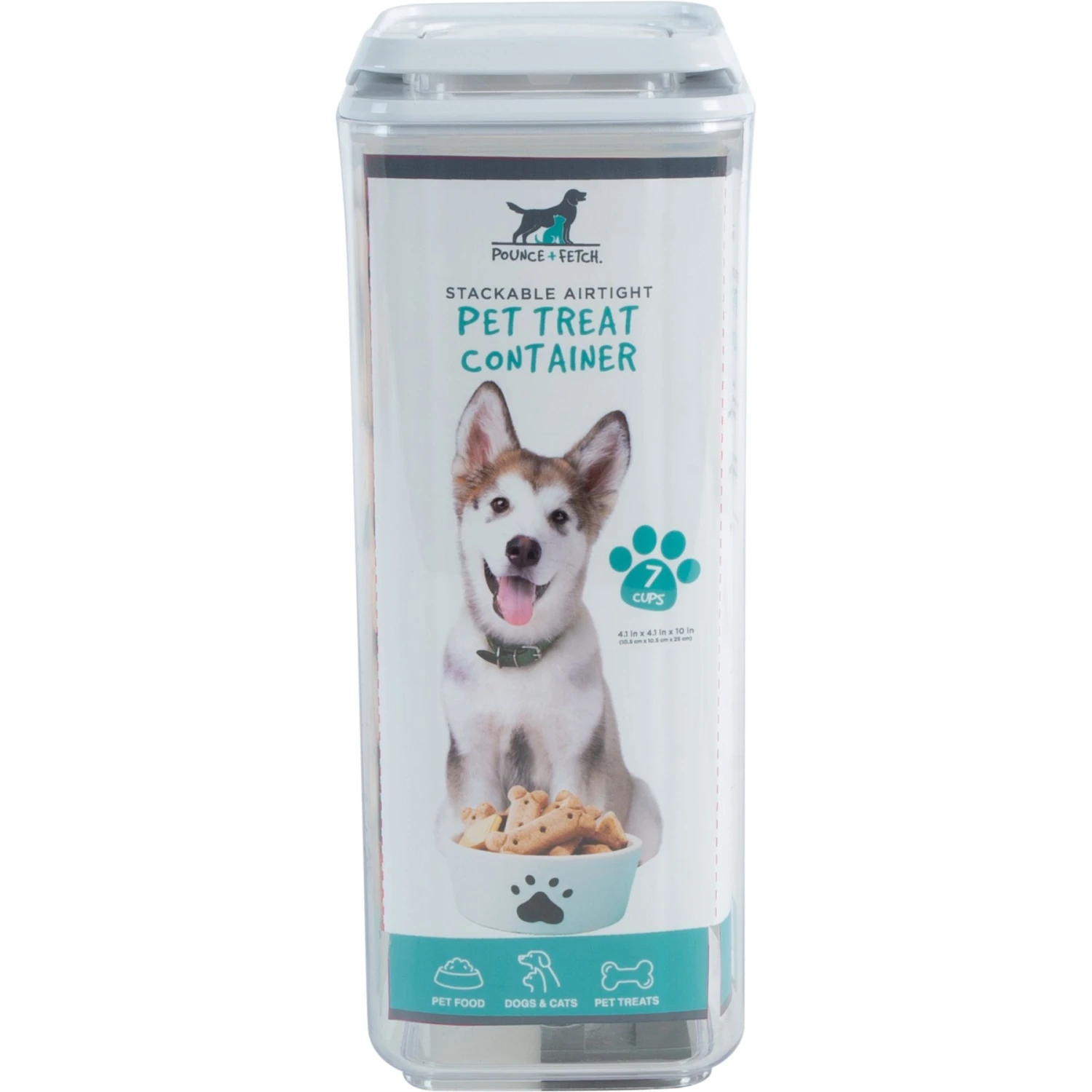 Pounce + Fetch 1.70-L Square Dog & Cat Food Storage Container 2 Pounce + Fetch 1.70-L Square Dog & Cat Food Storage Container - Image 2