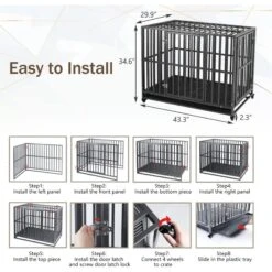SMONTER Two Doors Heavy Duty Dog Crate -Pet Care Sales 904190 PT5. AC SS1800 V1688398420