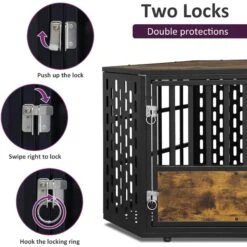 SMONTER Wooden Corner Crate Furniture Style Dog Kennel 10 SMONTER Wooden Corner Crate Furniture Style Dog Kennel -Pet Care Sales 904206 PT3. AC SS1800 V1688398424