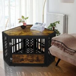 SMONTER Wooden Corner Crate Furniture Style Dog Kennel 13 SMONTER Wooden Corner Crate Furniture Style Dog Kennel -Pet Care Sales 904206 PT6. AC SS1800 V1688398426