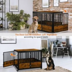 SMONTER Wooden Furniture Style Dog Crate -Pet Care Sales 904238 PT2. AC SS1800 V1688398365