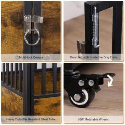 SMONTER Wooden Furniture Style Dog Crate -Pet Care Sales 904238 PT4. AC SS1800 V1688398359