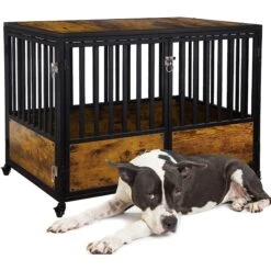 SMONTER Wooden Furniture Style Dog Crate -Pet Care Sales 904238 PT6. AC SS1800 V1688398423