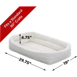MidWest Quiet Time Deluxe Fleece Double Bolster Dog Crate Mat -Pet Care Sales 90431 PT4. AC SS1800 V1542230904