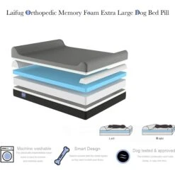 LaiFug Double Pillow Dog Bed -Pet Care Sales 907254 PT3. AC SS1800 V1689095492