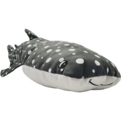 Snuggle Puppy Tender-Tuffs Big Shots Bubba Whale Shark Squeaky Dog Plush Toy, Grey, Large