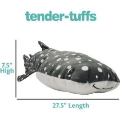 Snuggle Puppy Tender-Tuffs Big Shots Bubba Whale Shark Squeaky Dog Plush Toy, Grey, Large -Pet Care Sales 913142 PT3. AC SS1800 V1689703707