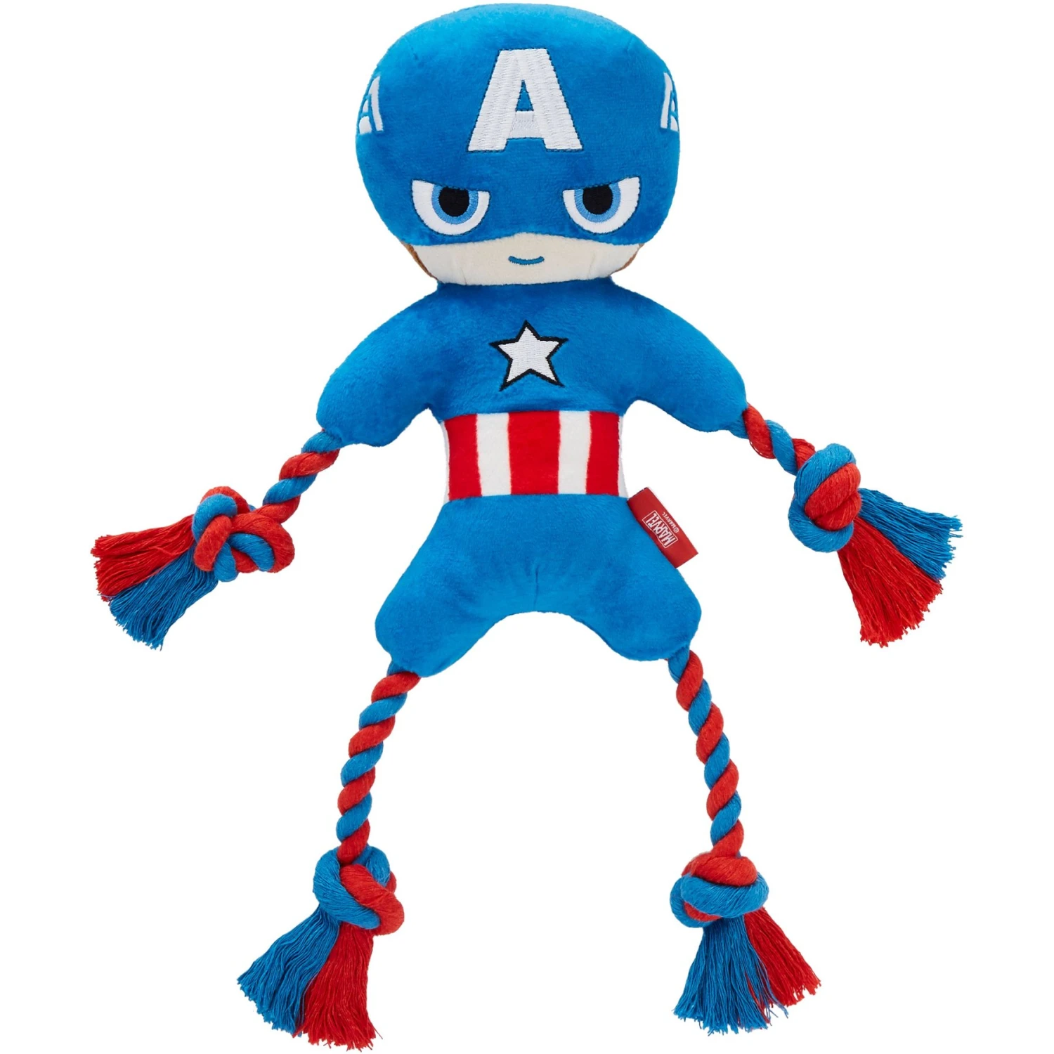 Marvel 's Captain America Plush With Rope Squeaky Dog Toy + 3 Items 2 Marvel 's Captain America Plush With Rope Squeaky Dog Toy + 3 Items - Image 2