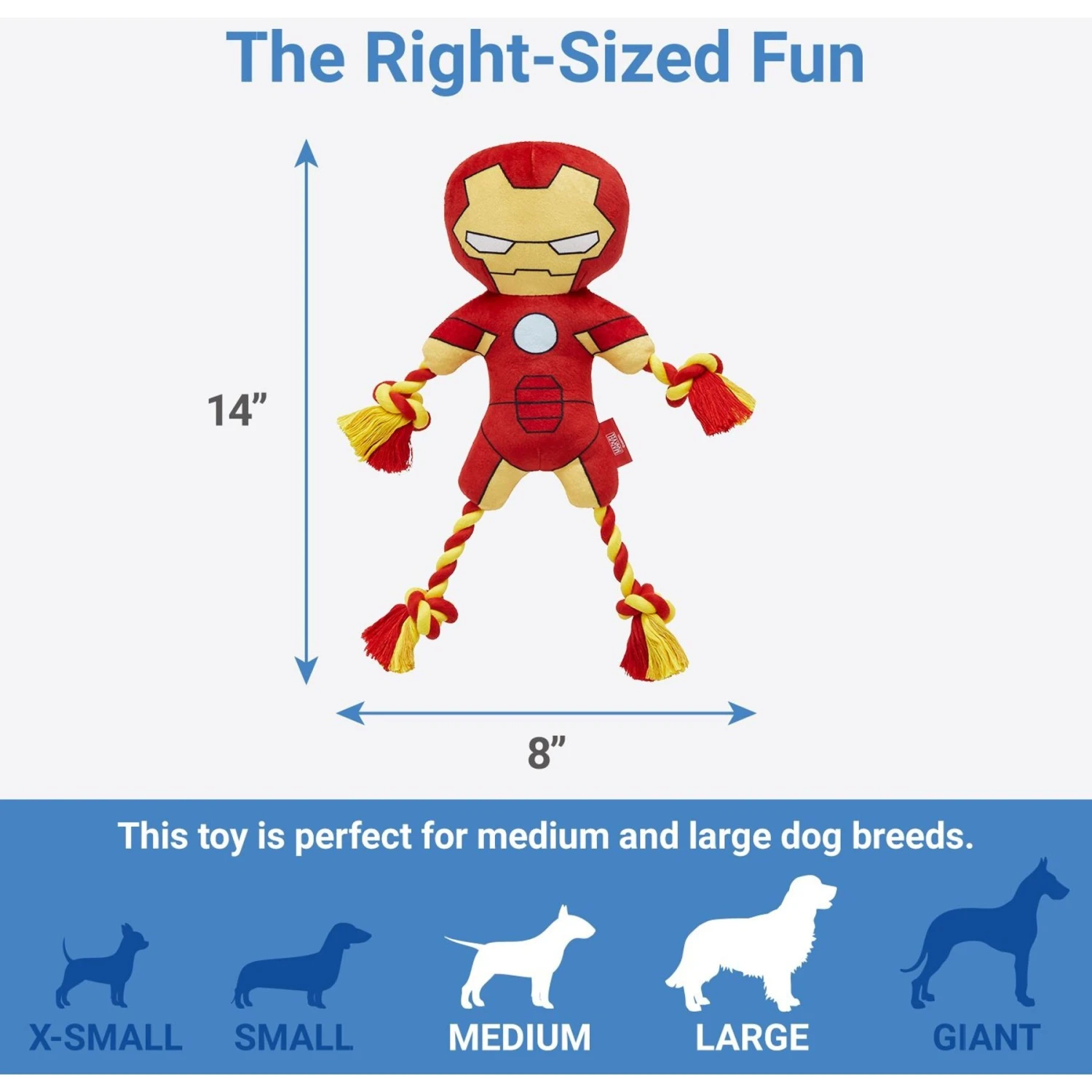 Marvel 's Captain America Plush With Rope Squeaky Dog Toy + 3 Items 9 Marvel 's Captain America Plush With Rope Squeaky Dog Toy + 3 Items - Image 9