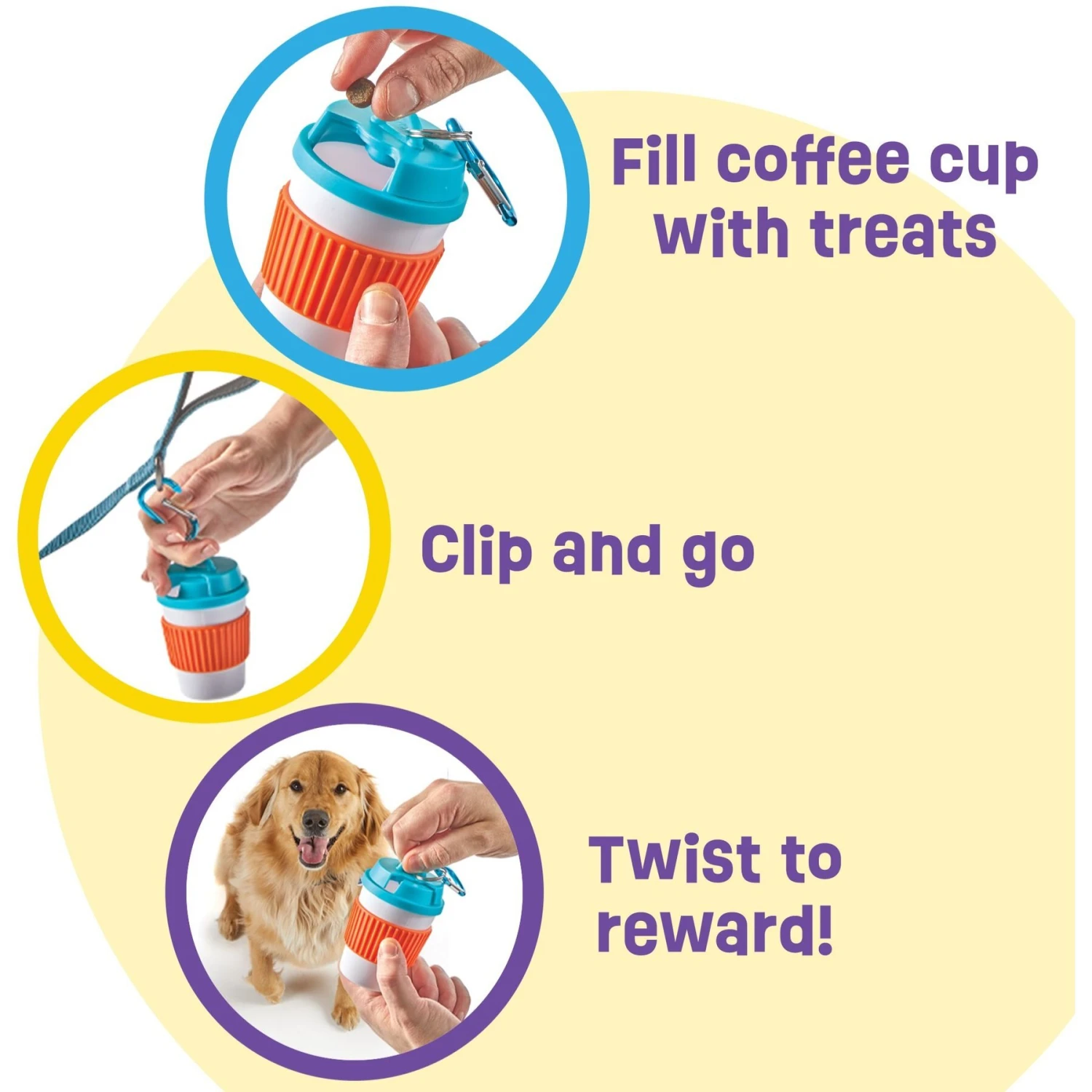 Brightkins Let's Go Treat Holder Coffee Cup Dog Toy 3 Brightkins Let's Go Treat Holder Coffee Cup Dog Toy - Image 3