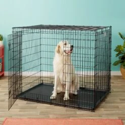 MidWest Solutions Series XX-Large Heavy Duty Double Door Wire Dog Crate, 54 Inch & MidWest Quiet Time Fleece Dog Crate Mat 13 MidWest Solutions Series XX-Large Heavy Duty Double Door Wire Dog Crate, 54 Inch & MidWest Quiet Time Fleece Dog Crate Mat -Pet Care Sales 939374 PT4. AC SS1800 V1691785952