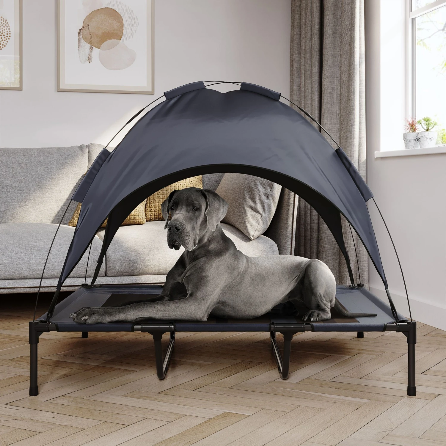 Pet Adobe Elevated Canopy Dog Bed 1 Pet Adobe Elevated Canopy Dog Bed