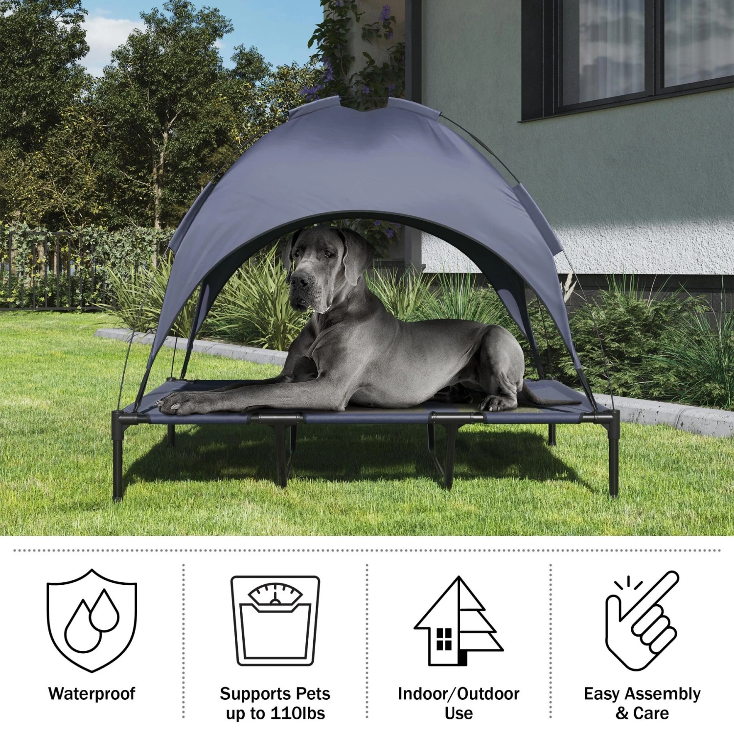 Pet Adobe Elevated Canopy Dog Bed 6 Pet Adobe Elevated Canopy Dog Bed - Image 6