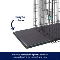 Frisco Heavy Duty Enhanced Lock Double Door Fold & Carry Wire Dog Crate & Mat Kit & MidWest Quiet Time Fleece Dog Crate Mat -Pet Care Sales 947398 PT4. AC SS1800 V1693601869