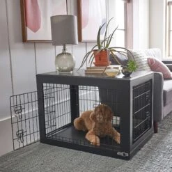 Frisco Double Door Furniture Style Dog Crate, Black & Frisco Swirl Dog Crate Mat 13 Frisco Double Door Furniture Style Dog Crate, Black & Frisco Swirl Dog Crate Mat -Pet Care Sales 947710 PT4. AC SS1800 V1693924200
