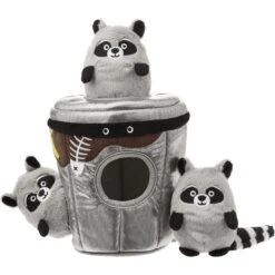 Frisco Volcano Hide & Seek Puzzle Plush Squeaky Dog Toy & Frisco Trash Can & Raccoons Hide & Seek Puzzle Plush Squeaky Dog Toy -Pet Care Sales 962054 PT5. AC SS1800 V1694783953