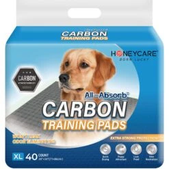 Honey Care All-Absorb Charcoal Carbon Eliminating Urine Odor Dog Training Pads, 28x34-in, 40 Count
