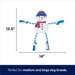 Frisco Holiday Snowman Plush With Rope Squeaky Dog Toy & Frisco Holiday Reindeer Plush With Rope Squeaky Dog Toy -Pet Care Sales 986174 PT2. AC SS1800 V1698257848