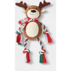 Frisco Holiday Snowman Plush With Rope Squeaky Dog Toy & Frisco Holiday Reindeer Plush With Rope Squeaky Dog Toy -Pet Care Sales 986174 PT5. AC SS1800 V1698258175