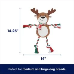 Frisco Holiday Snowman Plush With Rope Squeaky Dog Toy & Frisco Holiday Reindeer Plush With Rope Squeaky Dog Toy -Pet Care Sales 986174 PT6. AC SS1800 V1698258115