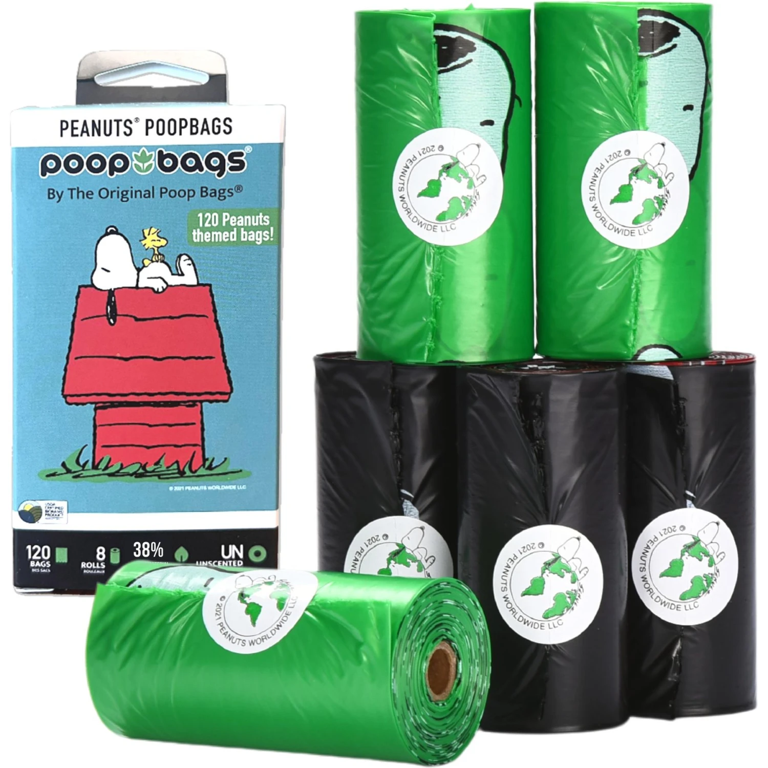The Original Poop Bags Peanut Unscented Dog Waste Bags, 120 Count 1 The Original Poop Bags Peanut Unscented Dog Waste Bags, 120 Count