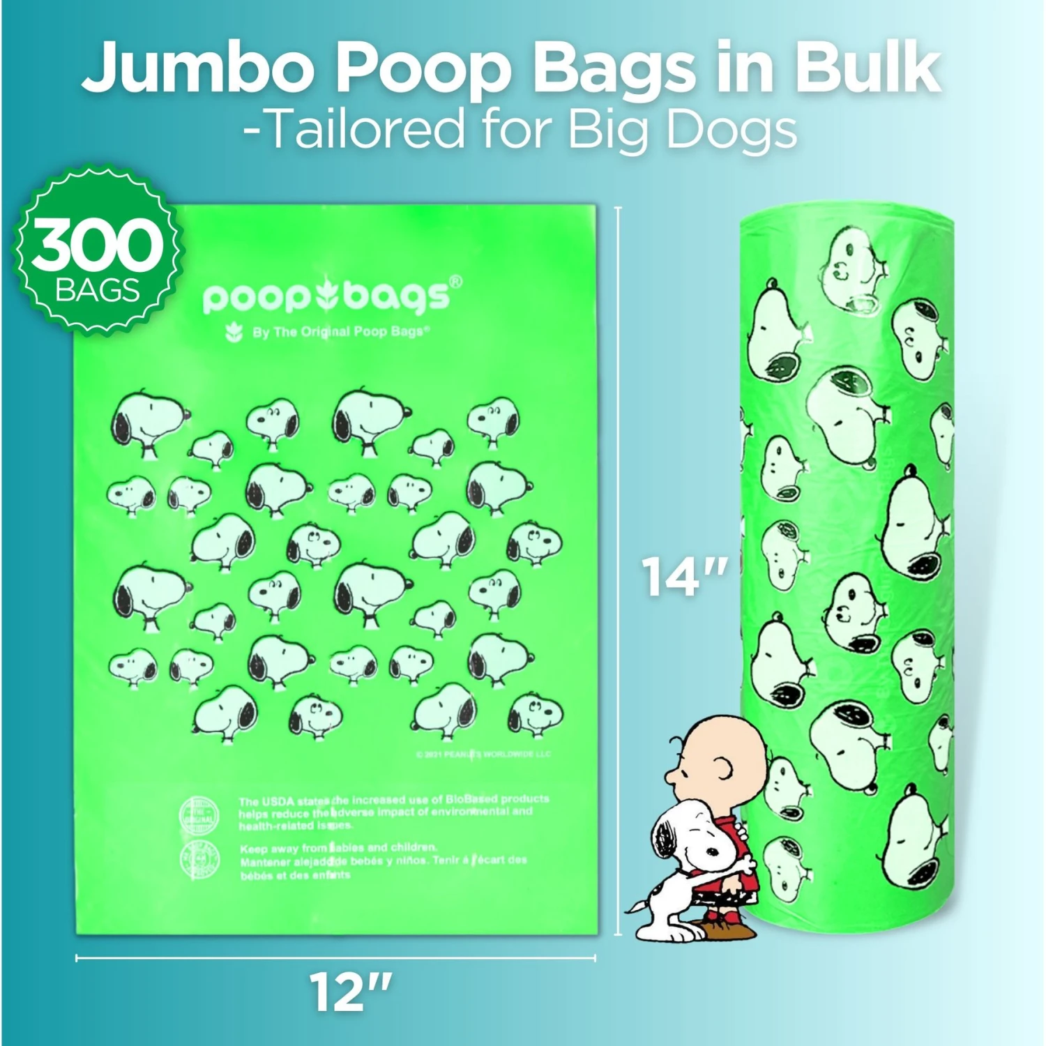The Original Poop Bags Peanut Jumbo Dog Waste Bags, 300 Count 2 The Original Poop Bags Peanut Jumbo Dog Waste Bags, 300 Count - Image 2